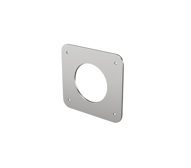Arremate Oblongo 110mm para Calefator e Fogão a Lenha - Inox