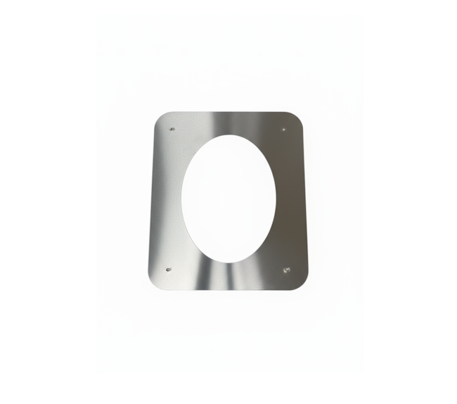Arremate Oblongo 110mm para Calefator e Fogão a Lenha - Inox