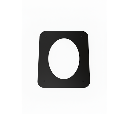 Arremate Oblongo 180mm para Lareira Aberta - Inox