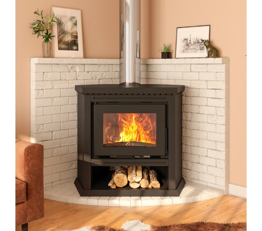 Calefator 111² de Canto Dupla Combustão Munique 830GF - Grafite