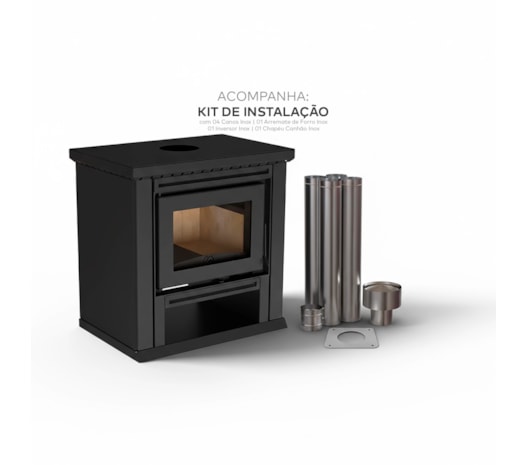 Segunda imagem do produto Calefator 111m² Dupla Combustão - Munique 820