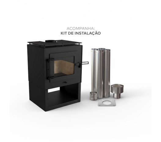 Segunda imagem do produto Calefator 166² Dupla Combustão Oslo 910GF - Grafite