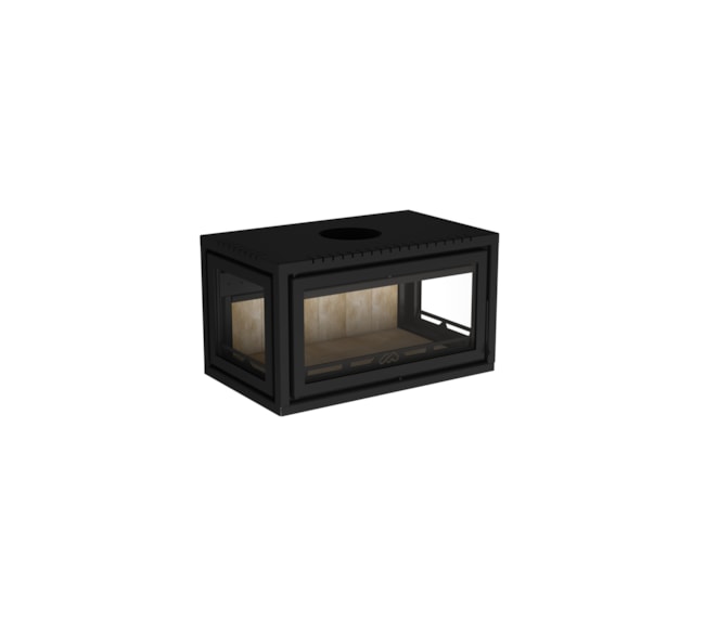 Segunda imagem do produto Calefator 259m² Dupla Combustão Tripla Face Louvre 860TF - Grafite