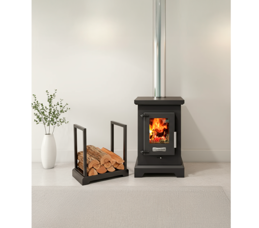 Calefator 55m² Dupla Combustão Dublin D400GF + Porta Lenhas PL500CP