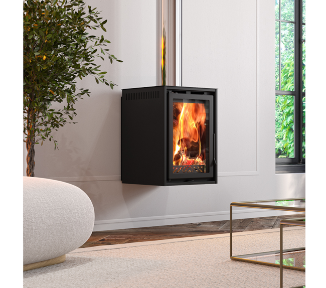 Calefator 92m² Combustão Completa Mendoza 370GF Grafite - Suspenso