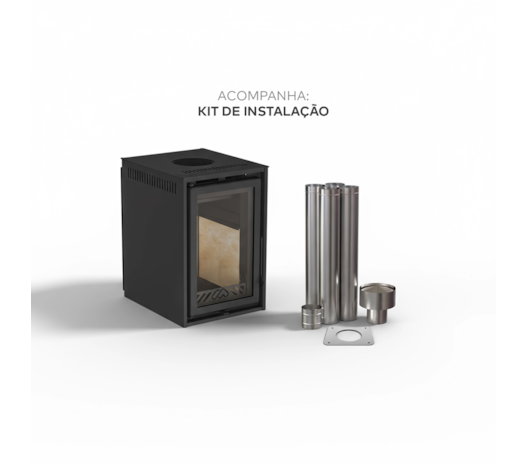 Segunda imagem do produto Calefator 92m² Combustão Completa Mendoza 370GF Grafite - Suspenso