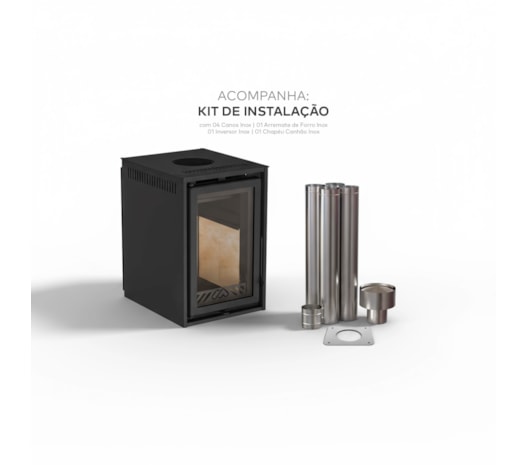 Segunda imagem do produto Calefator 92m² Combustão Completa Mendoza 370GF Grafite - Suspenso