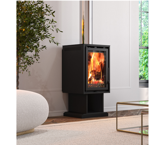 Calefator 92m² Combustão Completa Mendoza 375GF Grafite - Com Base