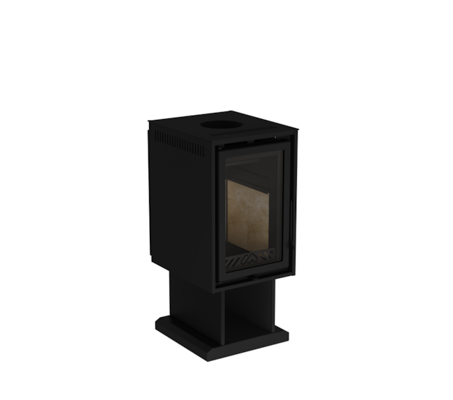 Segunda imagem do produto Calefator 92m² Combustão Completa Mendoza 375GF Grafite -  Com Base