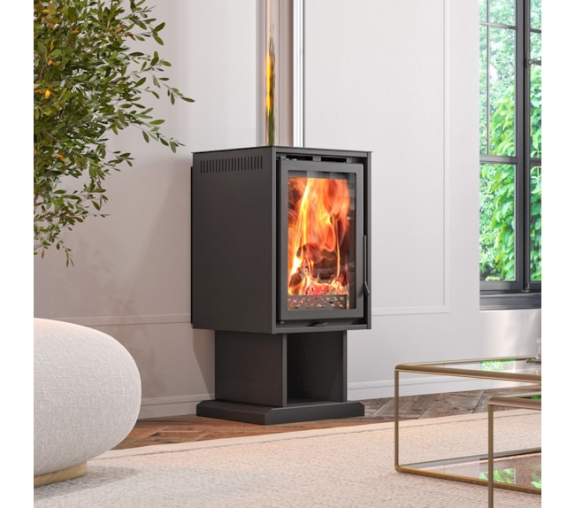 Calefator 92m² Combustão Completa Mendoza 375GF Grafite -  com Base