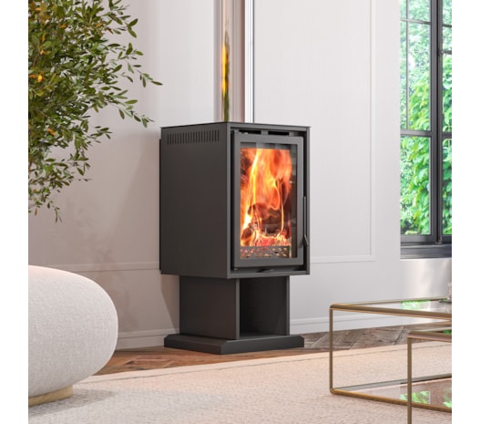 Calefator 92m² Combustão Completa Mendoza 375GF Grafite -  com Base