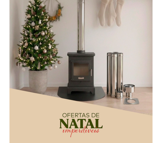 Calefator 92m² Dupla Combustão Dublin D600GF - Grafite