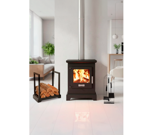 Calefator 92m² Dupla Combustão Dublin D600GF + Kit de Limpeza KL250CP + Porta Lenhas PL500CP