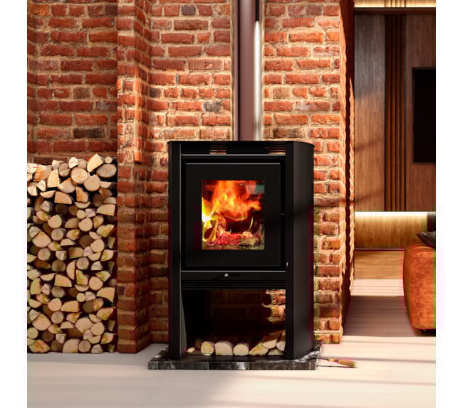 Calefator 92m² Dupla Combustão Montevideo 880GF - Grafite