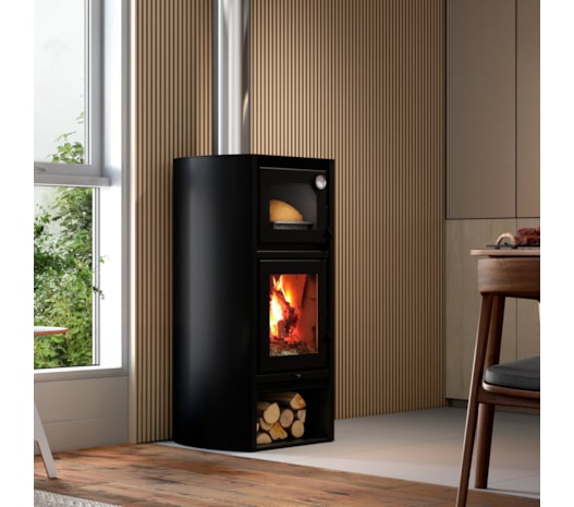 Calefator com Forno 101m² Dupla Combustão Lyon 1490GF - Grafite