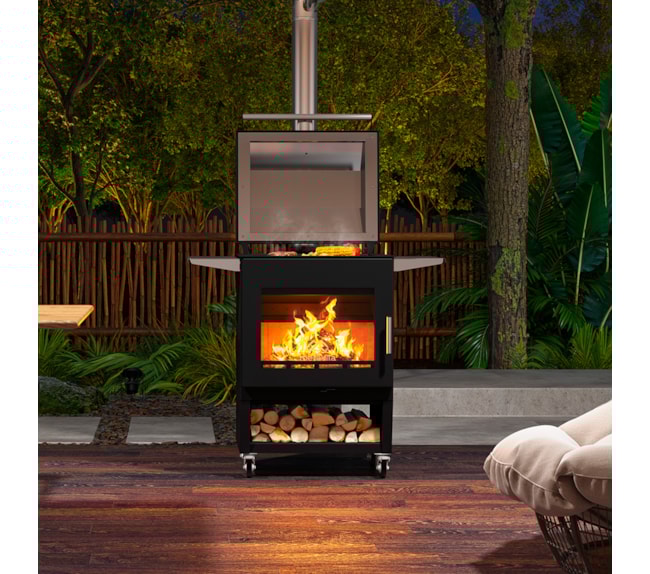 Calefator com Grill 148m² Dupla Combustão Tango 700EXT - Garden