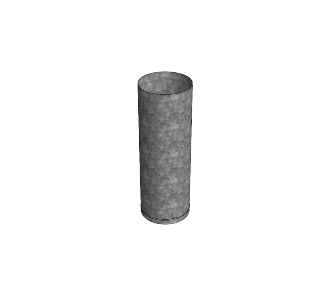 Cano Galvanizado 350mm - 1 Metro