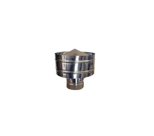 Chapéu Canhão 110mm para Calefator e Fogão a Lenha - Inox