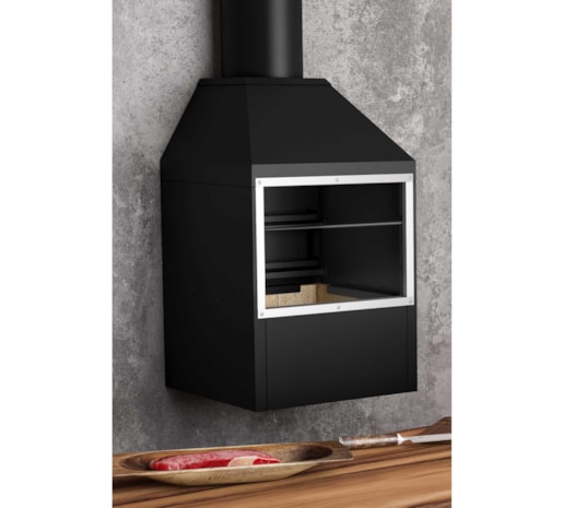 Churrasqueira Metálica Suspensa 650C - Preto Textura