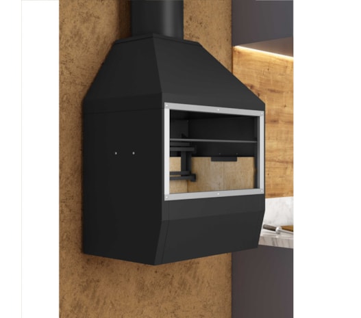 Churrasqueira Metálica Suspensa 650F - Preto Textura