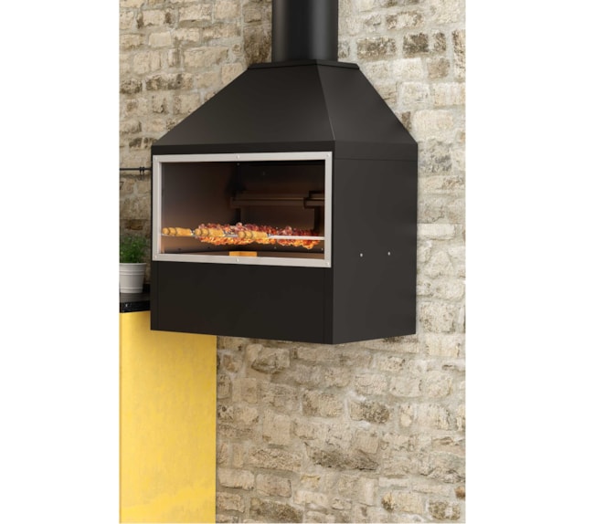 Churrasqueira Metálica Suspensa 750C - Preto Textura