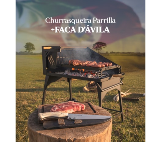 Churrasqueira Parrilla Externa 1040PR + Faca D'Ávila
