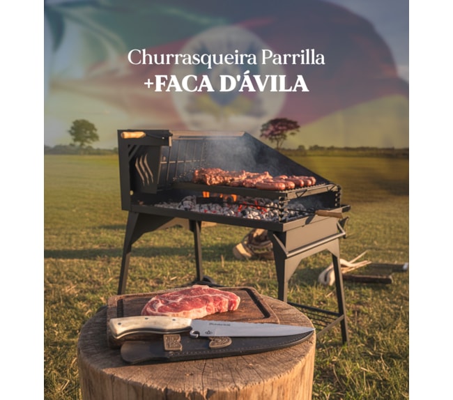 Churrasqueira Parrilla Externa 1040PR + Faca D'Ávila