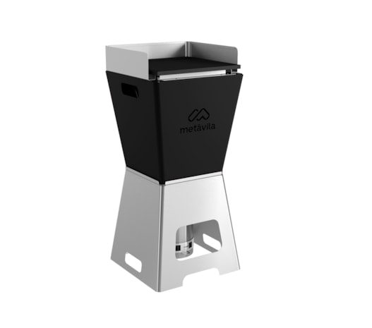 Segunda imagem do produto Churrasqueira Portatil a Pellet Sierra 420CH - Preto/Inox