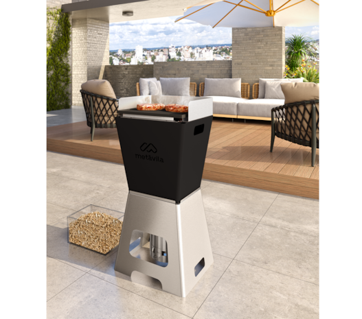 Churrasqueira Portatil a Pellet Sierra 420CH - Preto/Inox