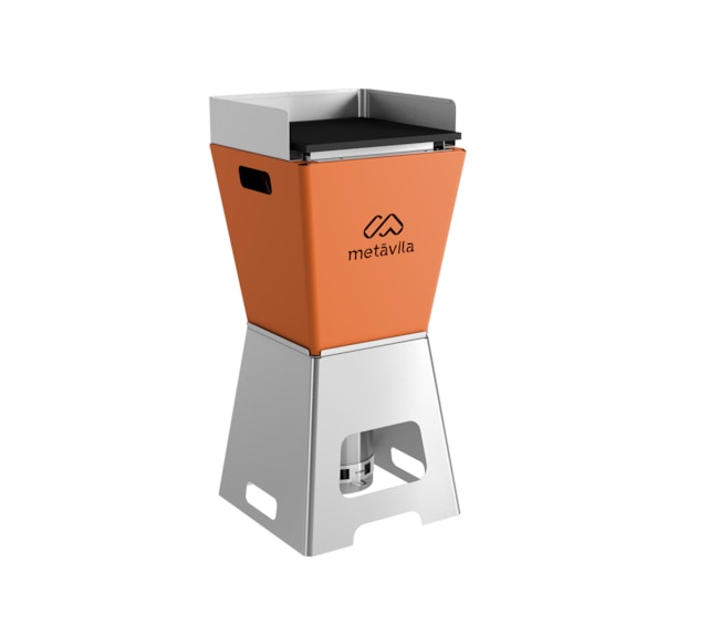 Segunda imagem do produto Churrasqueira Portatil a Pellet Sierra 425CH - Caramelo/Inox