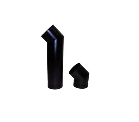 Conjunto Curvas 180mm para Lareira Aberta - 45º Preto Textura