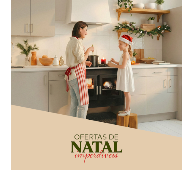 Fogão a Lenha 77m² Dupla Combustão Barcelona F700F - N1 Tampo Ferro Fundido Saída Direita