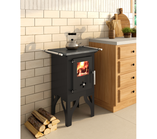 Fogão a Lenha de Dupla Combustão Barcelona - Nº 0 F400F Tampo Ferro Fundido