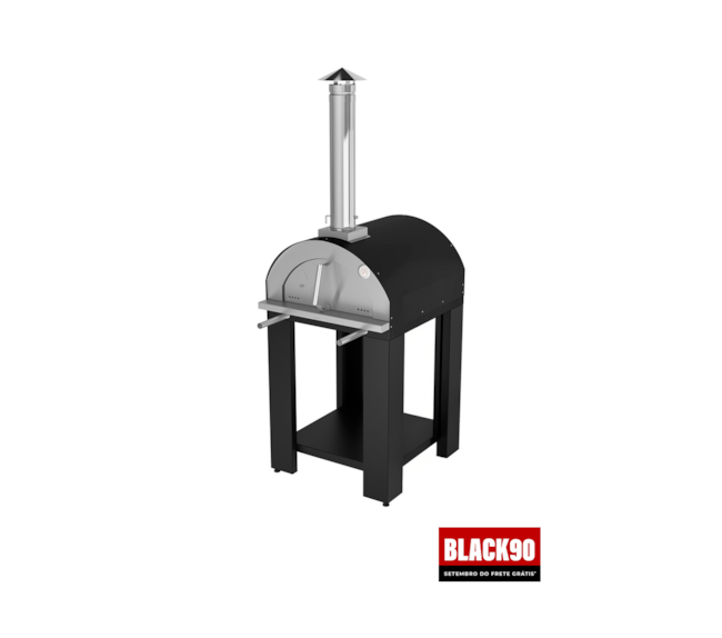 Segunda imagem do produto Forno De Pizza a Lenha Garden Firenze 610EX - Médio Preto