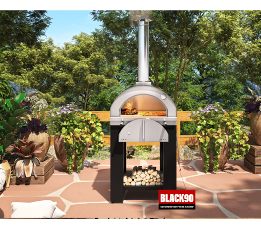 Forno De Pizza a Lenha Garden Firenze 610EX - Médio Preto