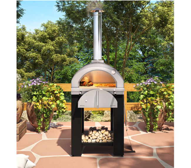 Forno De Pizza a Lenha Garden Firenze 615EX - Médio Inox