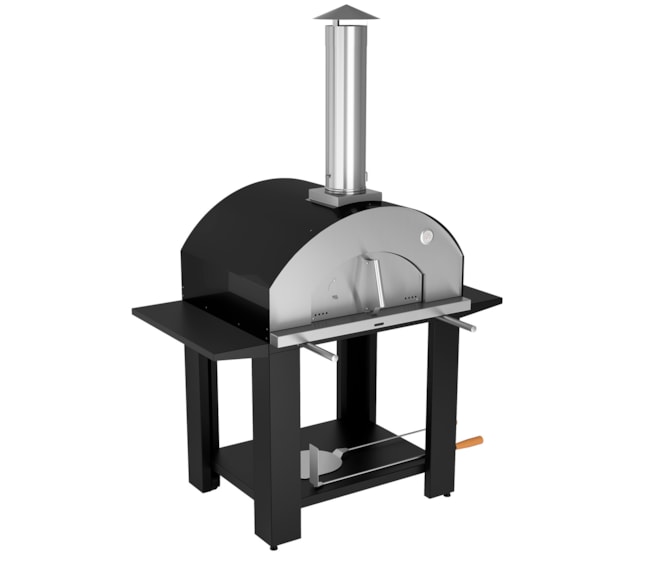 Segunda imagem do produto Forno De Pizza a Lenha Garden Napoli 810EX - Grande Preto