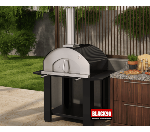 Forno De Pizza a Lenha Garden Napoli 810EX - Grande Preto