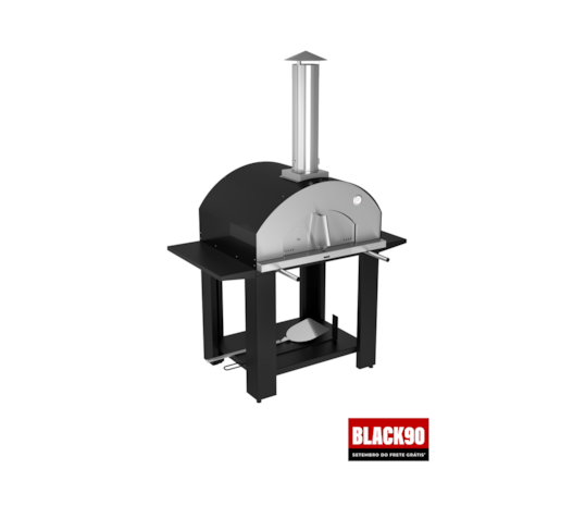 Segunda imagem do produto Forno De Pizza a Lenha Garden Napoli 810EX - Grande Preto