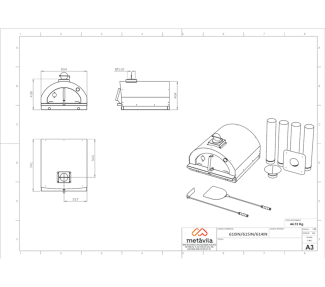 Forno de pizza 610IN
