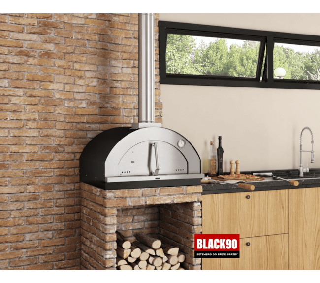 Forno De Pizza a Lenha Gourmet Firenze 610IN - Médio Preto