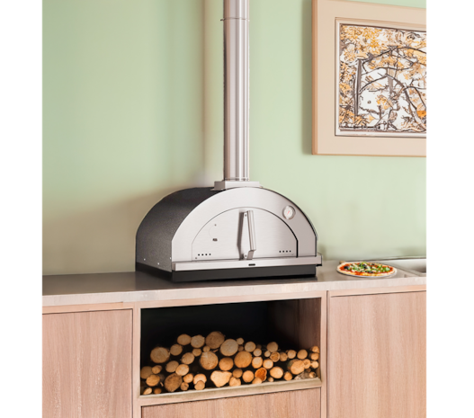 Forno de Pizza a Lenha Gourmet Firenze 614IN - Médio Craquelado Preto