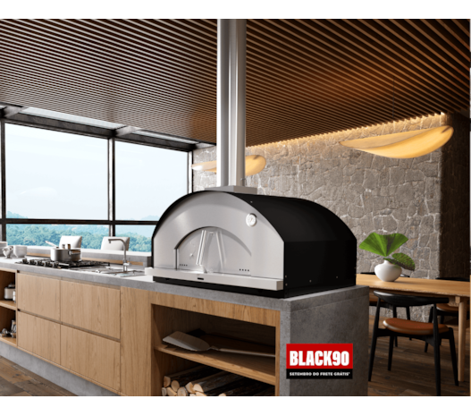 Forno De Pizza a Lenha Gourmet Napoli 810IN - Grande Preto
