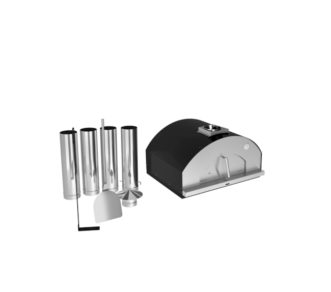 Segunda imagem do produto Forno De Pizza a Lenha Gourmet Napoli 810IN - Grande Preto