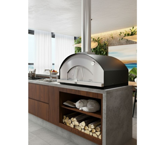 Forno de Pizza a Lenha Gourmet Napoli 814IN - Grande Craquelado Preto