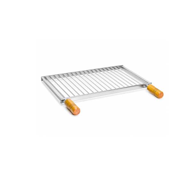 Segunda imagem do produto Kit Grelha Inox + 4 Espetos Inox Metávila