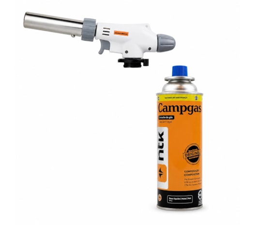 Segunda imagem do produto Kit Refil Nautika Campgas 227g + Maçarico Guepardo