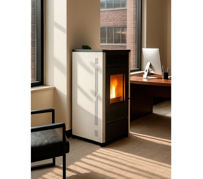 Lareira a Pellet - Branca 10 Kw