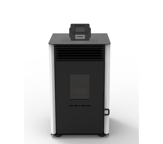 Segunda imagem do produto Lareira a Pellet - Branca 6 Kw