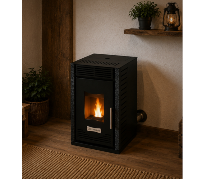 Lareira a Pellet Eletrônica Verona 550PLT - 4 Kw